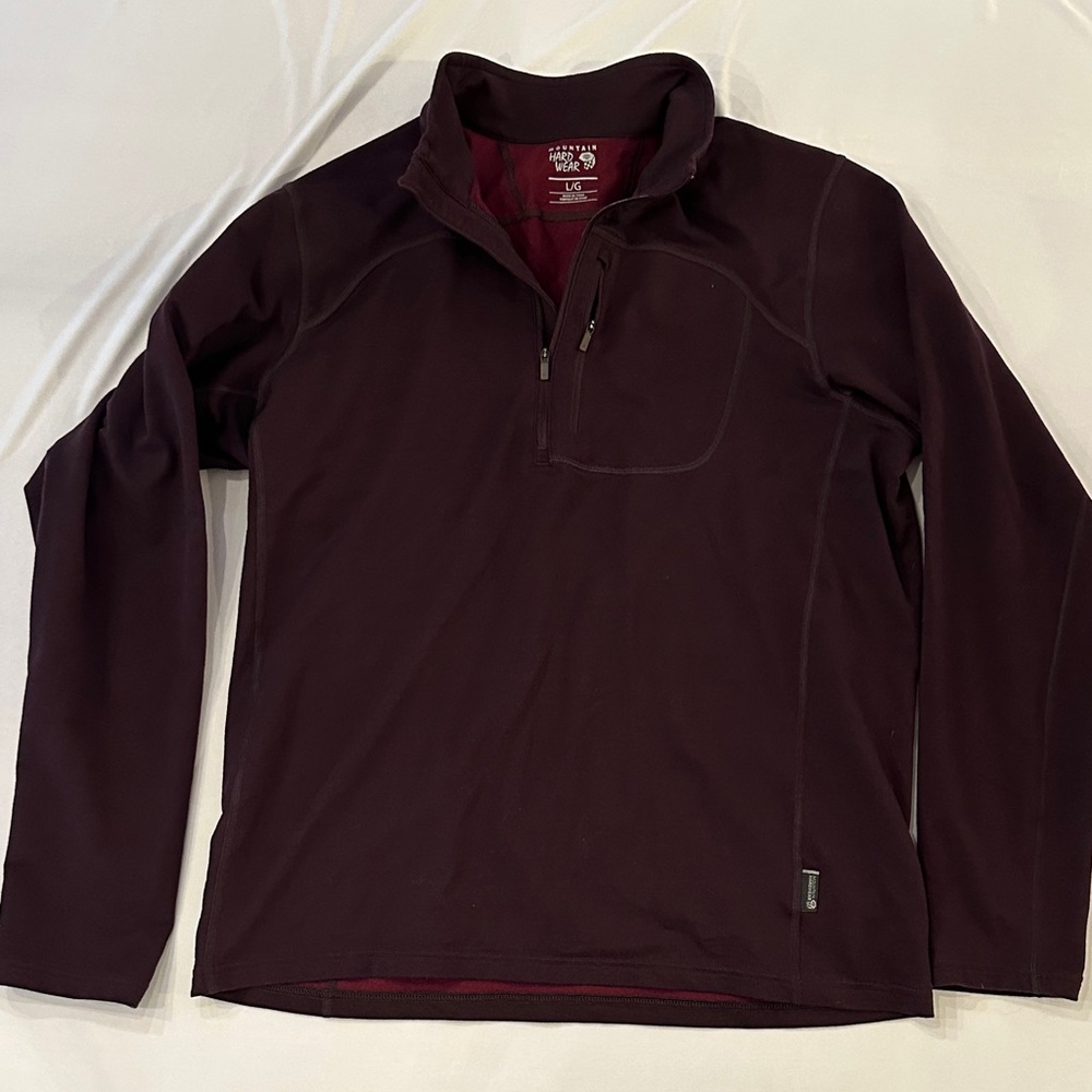 Mountain Hardwear maroon/plum colored Quarter-Zip Pullover
